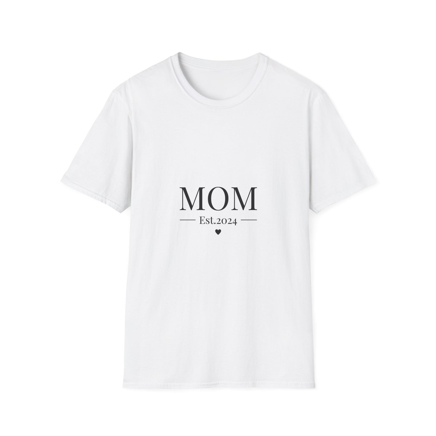 Personalized Mom T-Shirt | Est. 2024 | Softstyle Unisex Tee