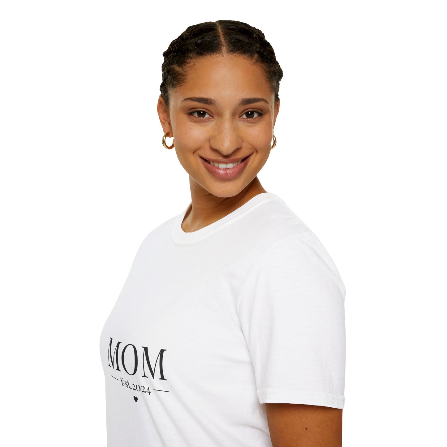 Personalized Mom T-Shirt | Est. 2024 | Softstyle Unisex Tee