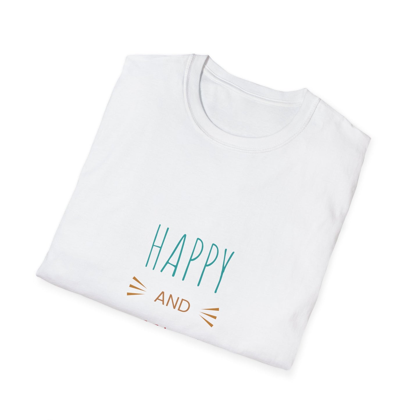 Unisex Softstyle T-Shirt - "Happy and Dazzling" Inspirational Tee