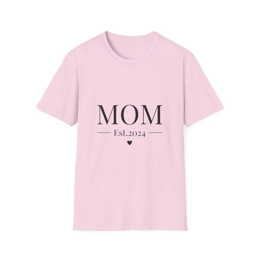 Personalized Mom T-Shirt | Est. 2024 | Softstyle Unisex Tee