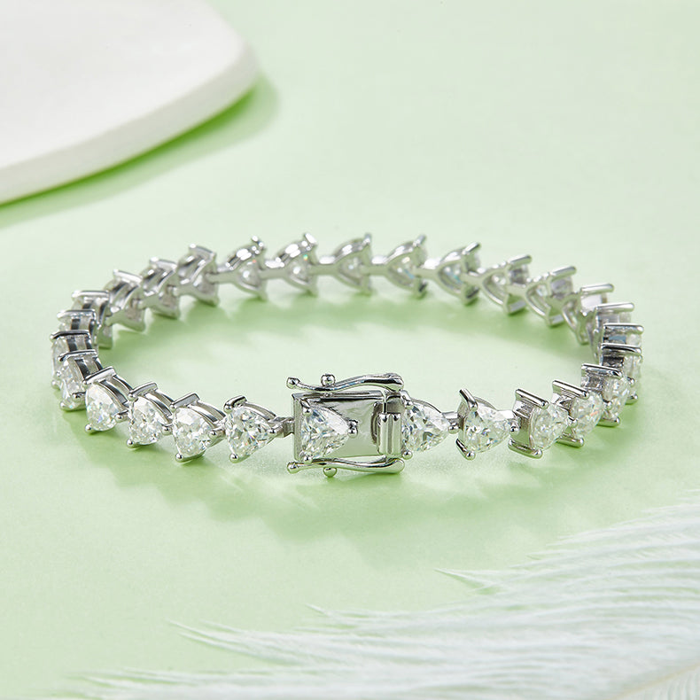 Triangle-Cut Tennis Bracelet