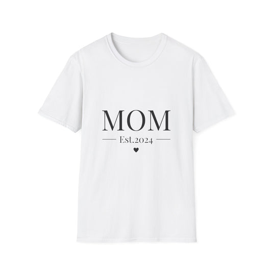 Personalized Mom T-Shirt | Est. 2024 | Softstyle Unisex Tee