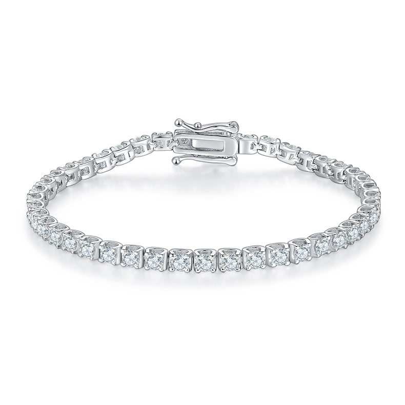 Classic Round-cut Bullhead Tennis Bracelet