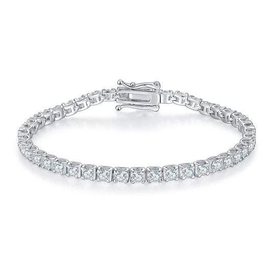 Classic Round-cut Bullhead Tennis Bracelet