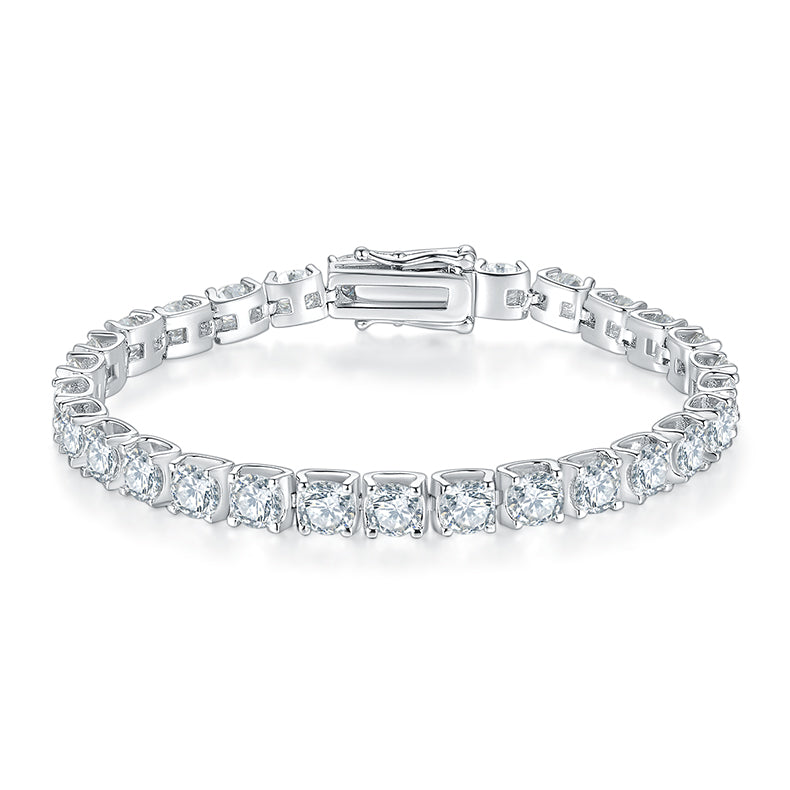 Classic Round-cut Bullhead Tennis Bracelet