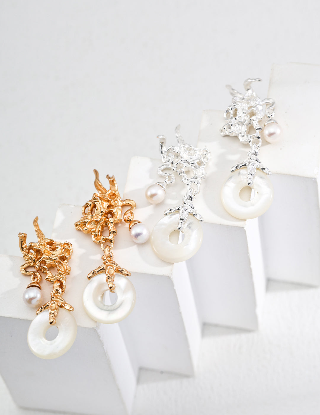 Vintage-Style Natural Nacre Earrings