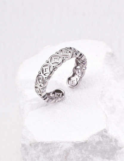 Silver Intricate Hollow Ring