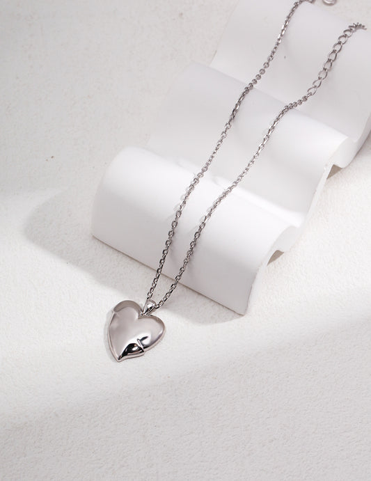 Silver Irregular Heart Necklace