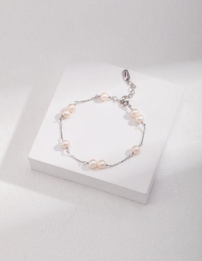 Sterling Silver Pearl Bracelet