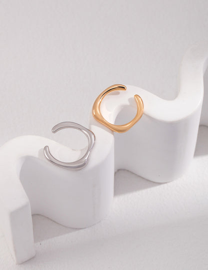 Silver Minimalist Line Ring