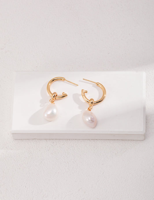 Versatile Irregular Baroque Pearl Earrings