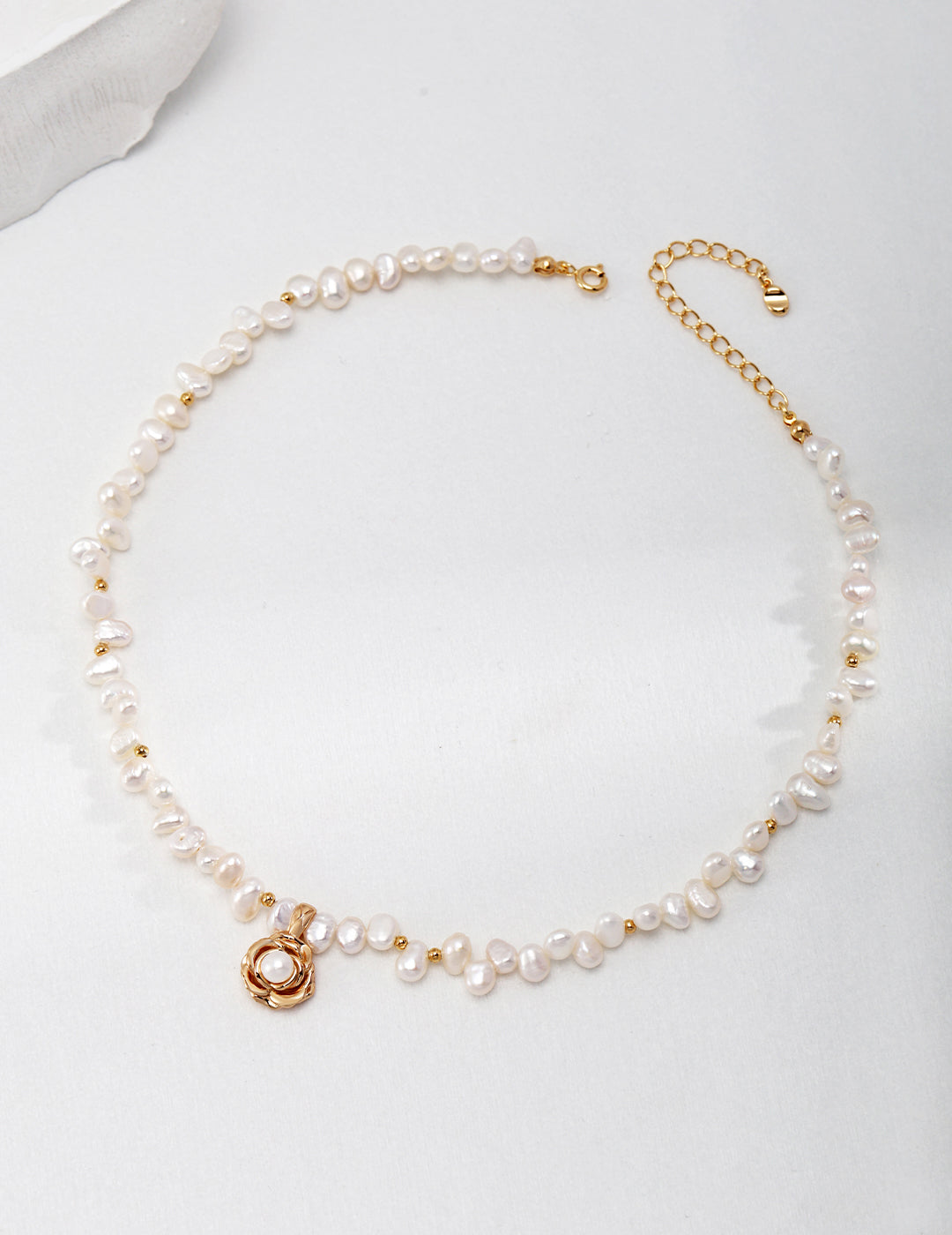 Adjustable Camellia Pearl Necklace