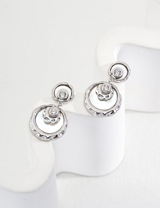 Silver Elegant Zircon Earrings