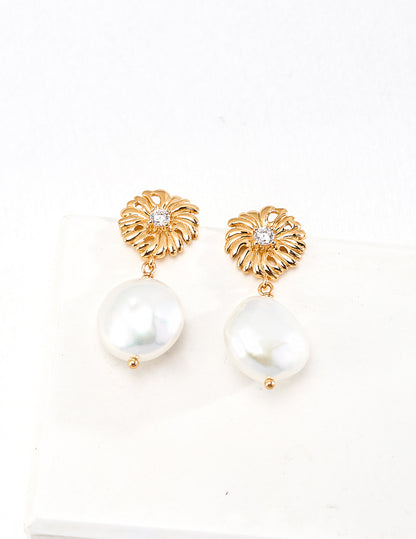 Silver Pearl Earrings