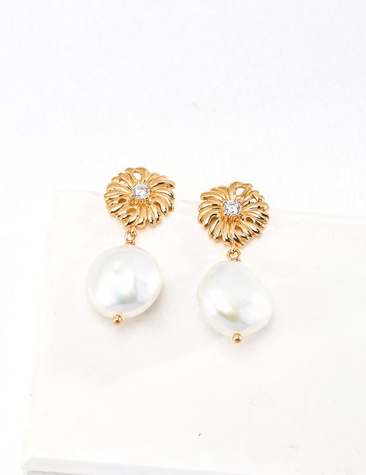 Silver Pearl Earrings