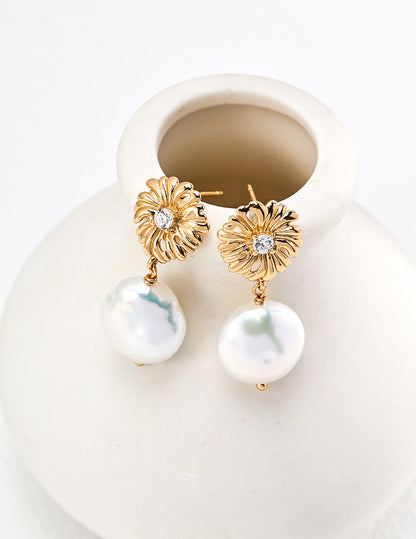 Silver Pearl Earrings