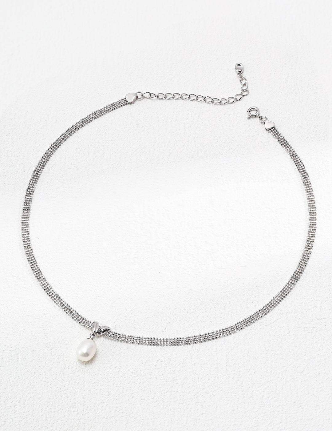 Silver Natural Pearl Necklace