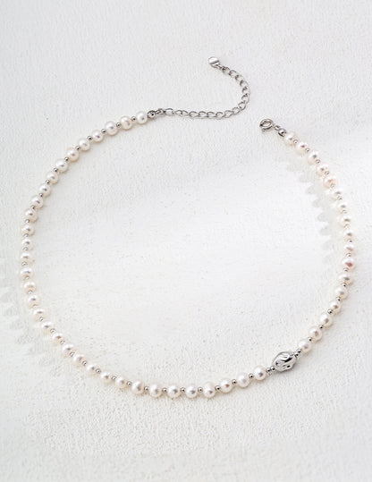 Minimalist Natural Pearl Necklace