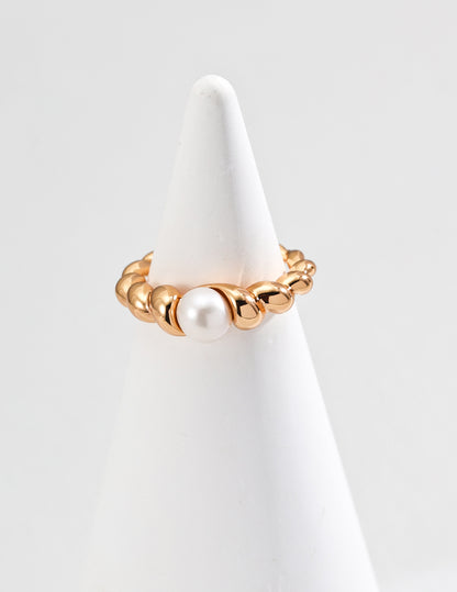 Minimalist Natural Pearl Ring